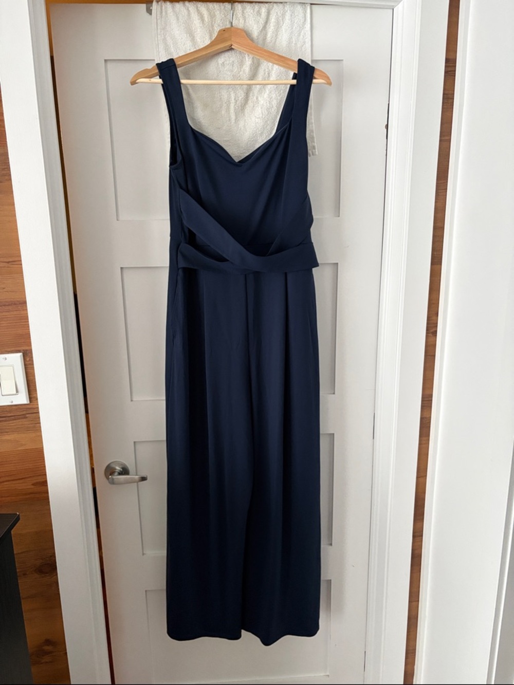 HALARA Navy Sleeveless Maxi Jumpsuit-Style Dress